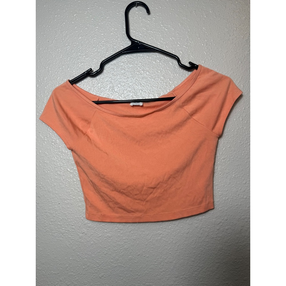 Wilfred‎ Aritzia EcoVero™ Cropped Scoop Neck Short Sleeve Top XS Terracotta